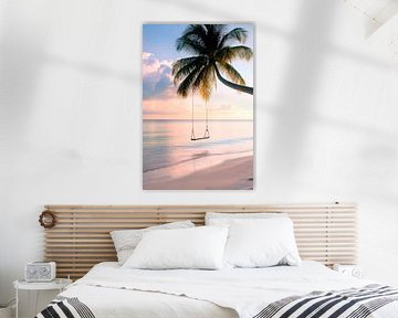 Hamac sur la plage sur Poster Art Shop
