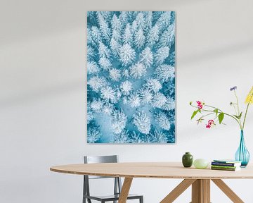 Besneeuwde bomen van Poster Art Shop