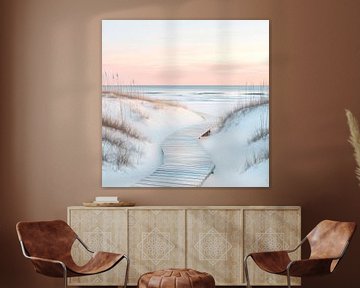 Winterstrandpad van Poster Art Shop