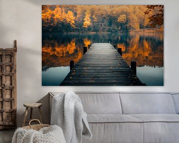 Lac d'automne sur Poster Art Shop