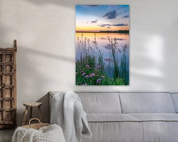 Coucher de soleil sur le lac sur Poster Art Shop