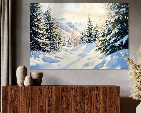 Voorbeeld van het werk in een kamer