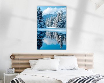 Winter berglandschap van Poster Art Shop