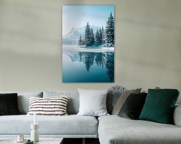 Winterlandschap reflectie van Poster Art Shop
