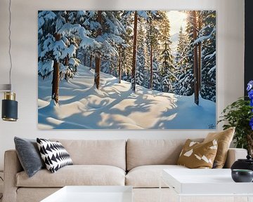 Winterbos lichtshows van Poster Art Shop