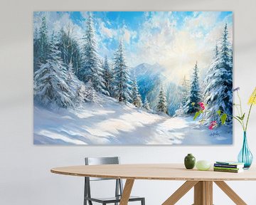 Winter berglandschap van Poster Art Shop