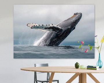 Buckelwal Sprung von Poster Art Shop
