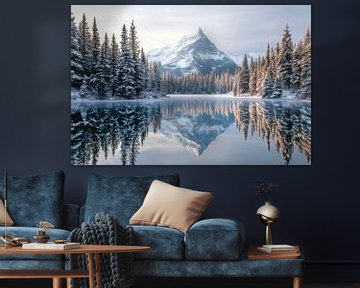 Winter berglandschap van Poster Art Shop