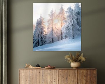 Winterbos lichtshows van Poster Art Shop