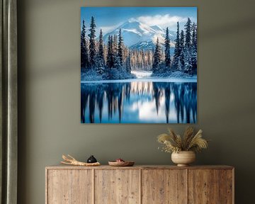 Winter berglandschap van Poster Art Shop