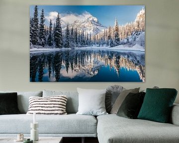 Winterlandschap reflectie van Poster Art Shop