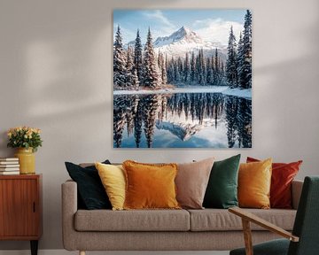 Winter berglandschap van Poster Art Shop