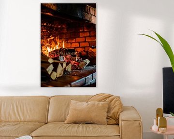Cosy open fire by Poster Art Shop