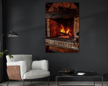 Cosy fireplace by Poster Art Shop