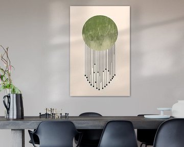Green moon art by Poster Art Shop