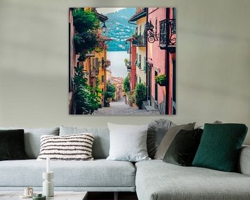 Pretty alley by the lake by Poster Art Shop