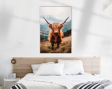 Hooglanders Berglandschap van Poster Art Shop