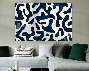 Camerapatroon blauw van Poster Art Shop