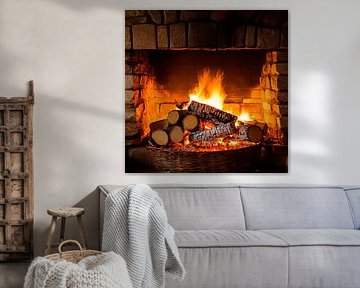 Fireplace warmth by Poster Art Shop