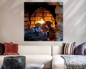 Wood fire by Poster Art Shop