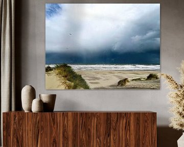 North Sea with showers and stormy winds by Bart Vastenhouw