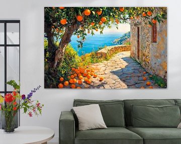 Orangenhain Küste von Poster Art Shop