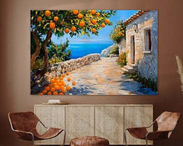 Sinaasappelboom kust van Poster Art Shop