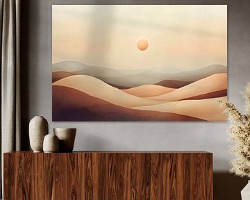 Duinen bij zonsondergang van Poster Art Shop