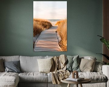 Strandpad natuur van Poster Art Shop