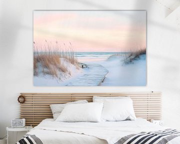 Ochtendlicht strandpad van Poster Art Shop