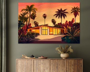 Tropisch huis van Poster Art Shop