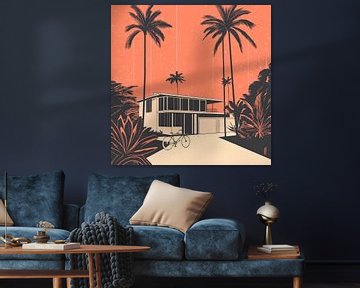 Tropisch huis van Poster Art Shop