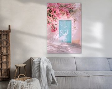 Deur met bloemen van Poster Art Shop