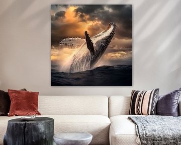 Walfang Sonnenuntergang von Poster Art Shop