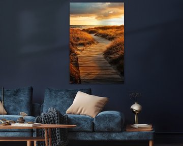 Pad door duinen van Poster Art Shop