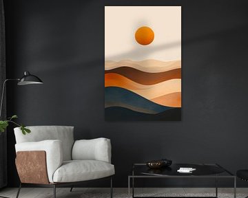 Golven van kleuren van Poster Art Shop