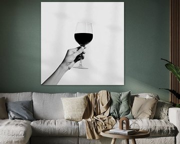 Proost op een glas wijn van Poster Art Shop