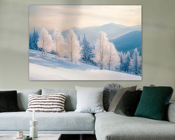 Winterlandschap sneeuw van Poster Art Shop