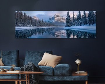 Winterlandschap reflectie van Poster Art Shop