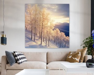 Winterboomlandschap van Poster Art Shop