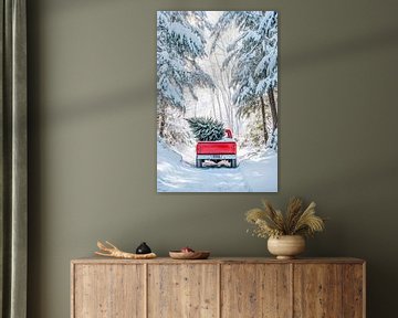 Winter bos avontuur van Poster Art Shop