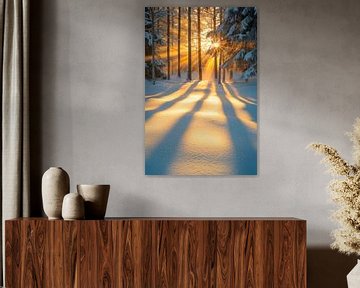 Winter lichtshows van Poster Art Shop