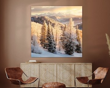 Winterbos lichtshows van Poster Art Shop