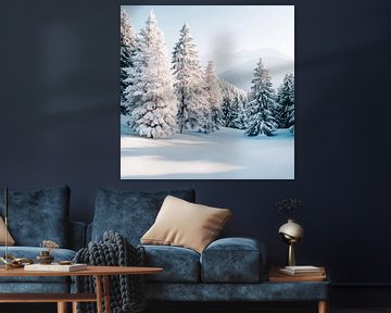 Winterboslandschap van Poster Art Shop