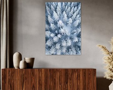 Winter forest from the air by Poster Art Shop