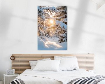 Winter magisch zonlicht van Poster Art Shop