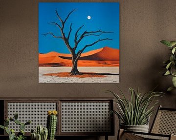 Desert landscape Moon by Poster Art Shop