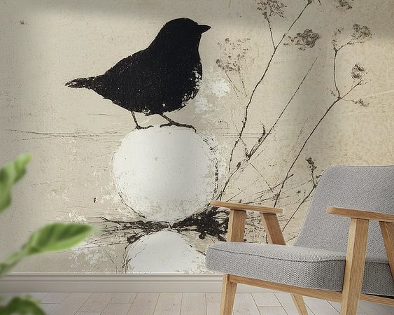 Voorbeeld van het werk in een kamer