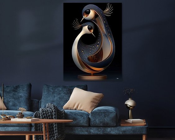 Voorbeeld van het werk in een kamer