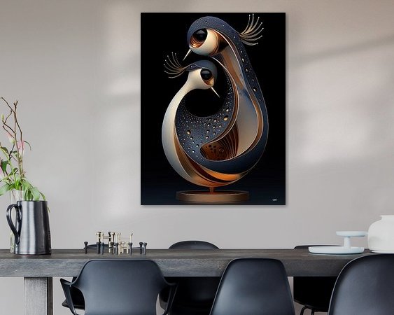 Voorbeeld van het werk in een kamer